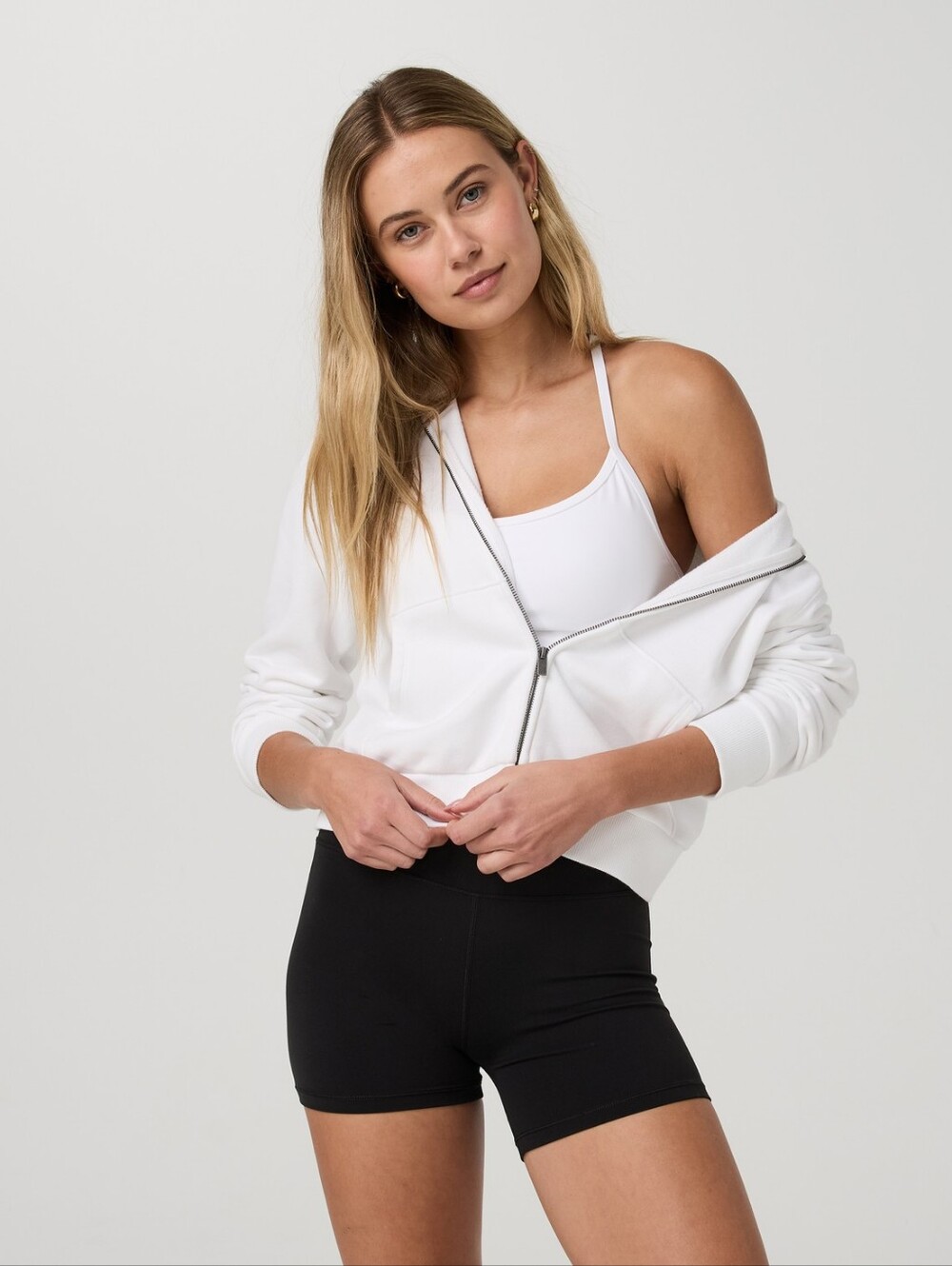 Vuori Sedona Classic Full Zip - white - size small